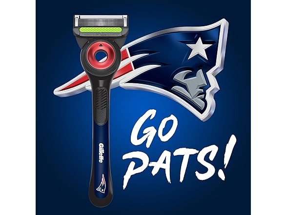 Gillette Labs NFL Patriots Razor, 4 Refills