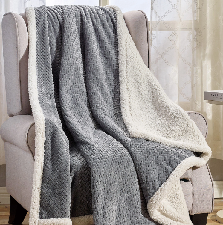 Ultra Soft Braided Reversible Sherpa Throw - Gallery 5