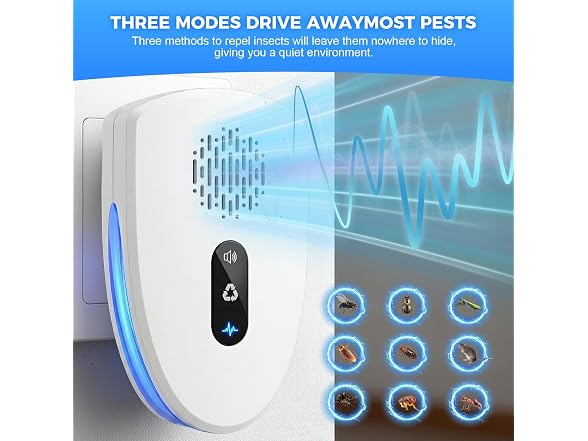 Ultrasonic Pest Repeller, 5 Pack