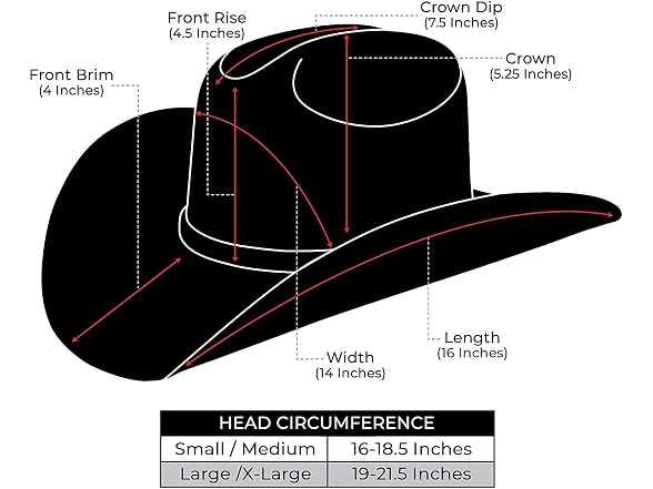 Enimay (Small-Medium) Western Cowboy Hat Style