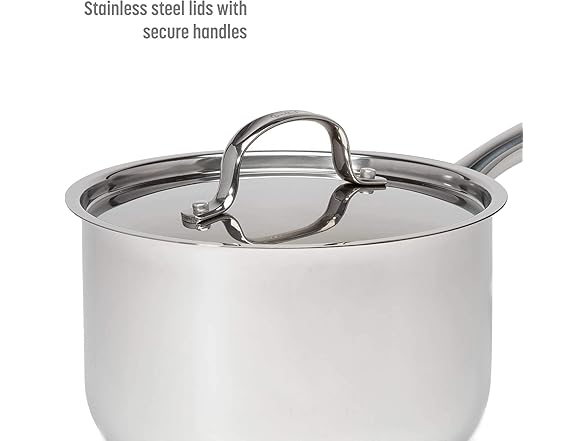 Goodful 12-Piece Classic Stainless Steel Cookware Set 