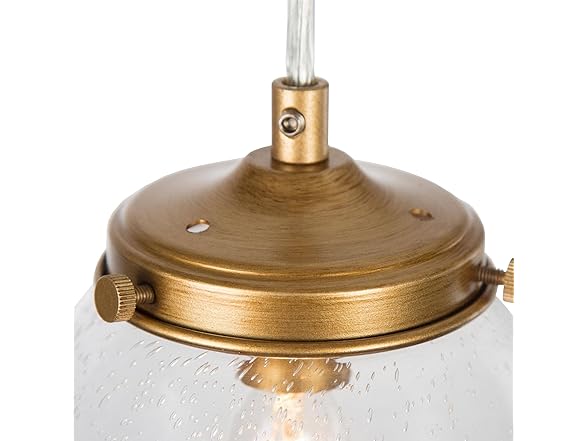 GEPOW GEPOW Antique Gold Pendant Light, Modern Hanging 