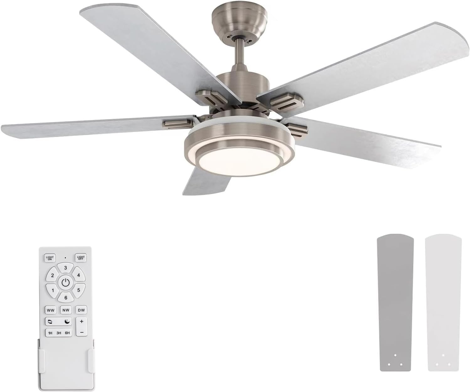 52 LED Ceiling Fan w/ Remote & Light- Choose Color - Gallery 10