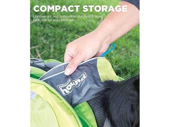 Outward Hound Port-A-Bowl Portable Dog Dish, 48 oz