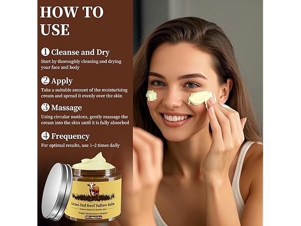 Grass Fed Beef Tallow Moisturizing Balm