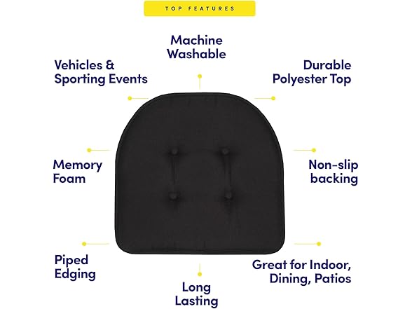 Solid Memory Foam Chair Cushions