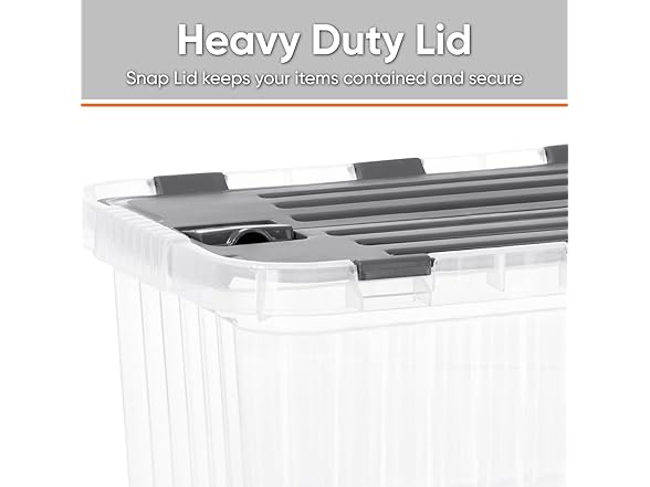 Superio 12-Pack Clear Storage Bins with Lids 17 Quart (15"x10"x10.25") 