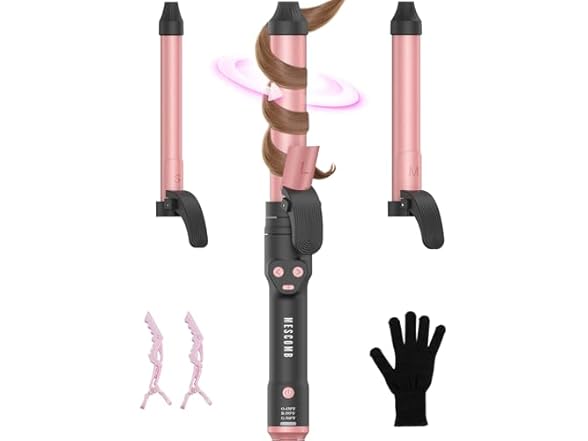 MESCOMB Dual Voltage Automatic Rotating Curling