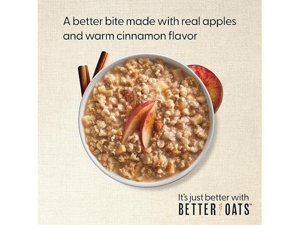 6PK Better Oats Apples and Cinnamon Oatmeal