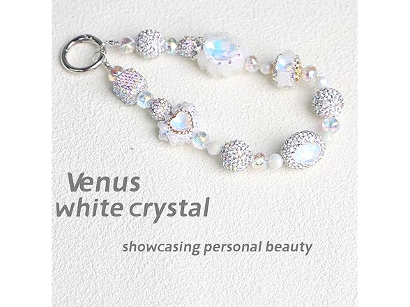 HuedBeads Phone Charm White