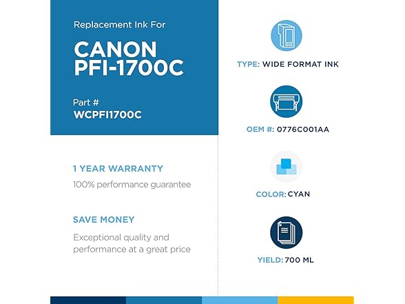 CIG Clover Replacement Ink Cartridge for Canon | Cyan