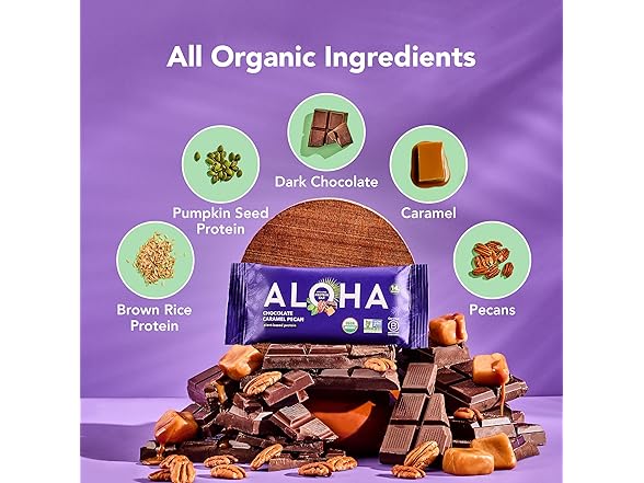 ALOHA ALOHA Organic Plant Based Protein Bars |