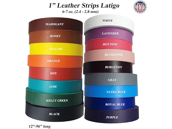 Leather Strips 1 Inch Wide 72 Inch Long -