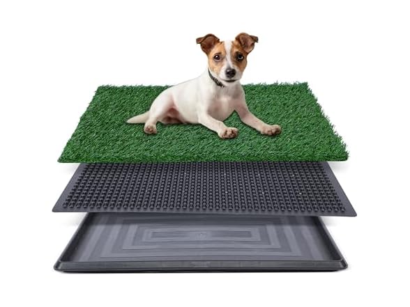 FluffyDream Dog Grass Pad with Tray, 20"x25"