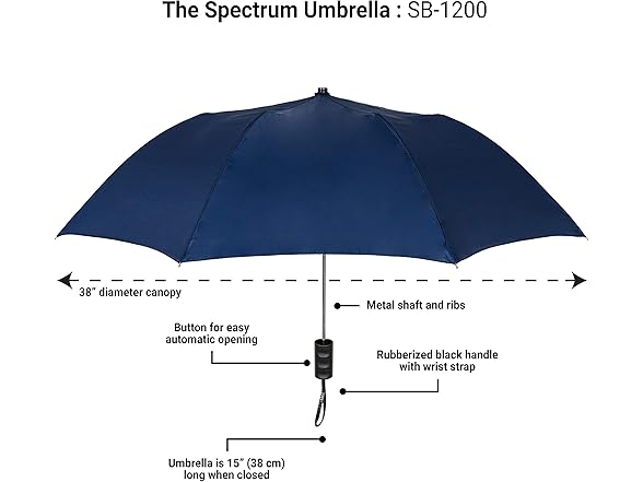 42" Automatic Open Compact Umbrella
