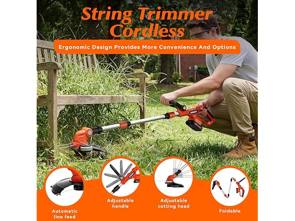 20V Electric Cordless String Trimmer