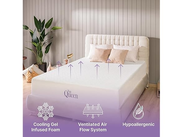 NapQueen 6 Inch Cooling Gel Twin Size Medium