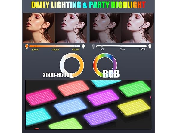 ALTSON 108 RGB Video Light 2200mAh, 3CCT/360 Full