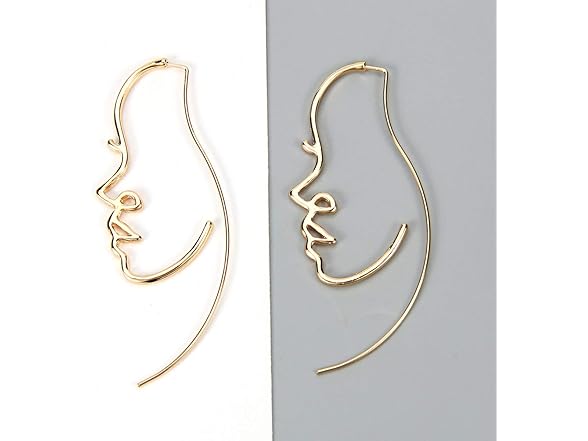 DoubleNine Hollow Face Earrings