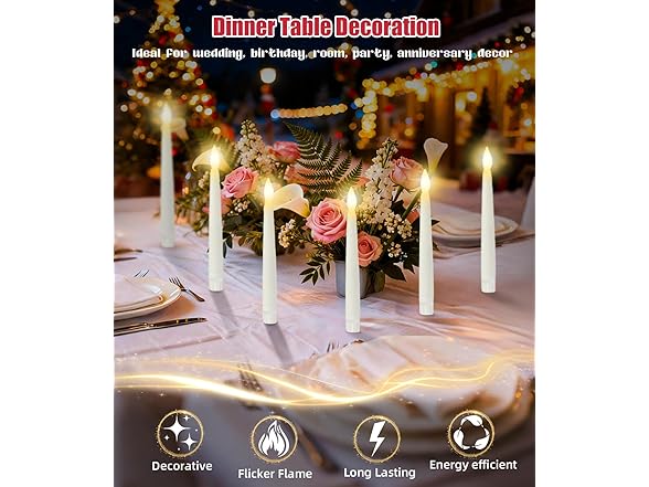 Tenmiro Floating Candles with Wand