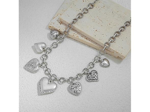 TENTMENTISE Silver Heart Necklaces