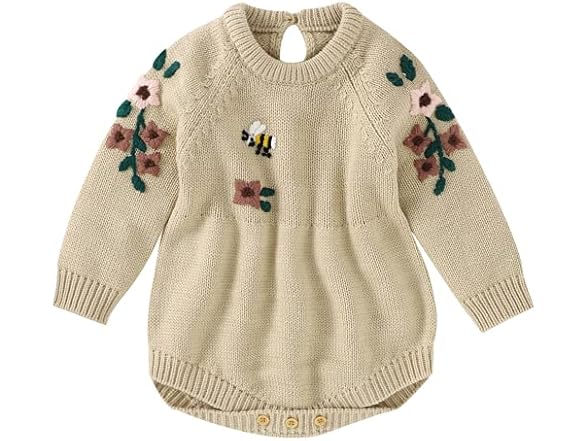 Opewod Newborn Baby Girl Sweater Romper