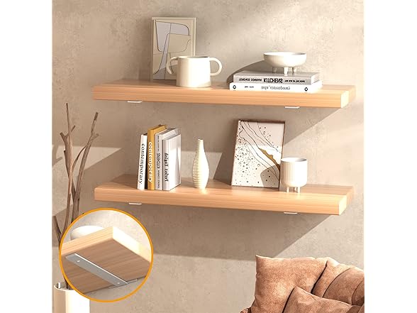 ZGO Floating Shelf Brackets, 8 inch, 6 pack