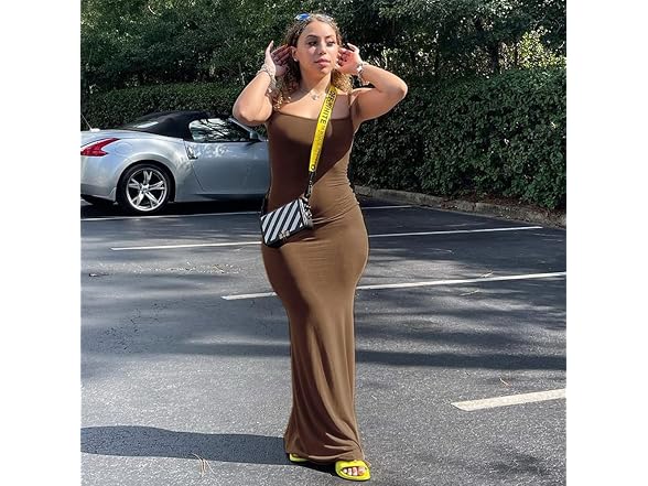 Woxlica Women (L) Casual Lounge Slip Long Dress