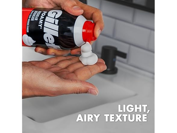 Gillette Foamy Shaving Cream, Regular, 11 Oz