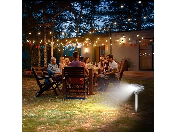Solar Motion Sensor Landscape Spotlights, LED, 2 Pack