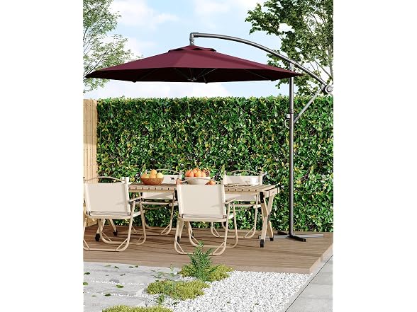 GarveeLife 10ft Offset Umbrella Tan