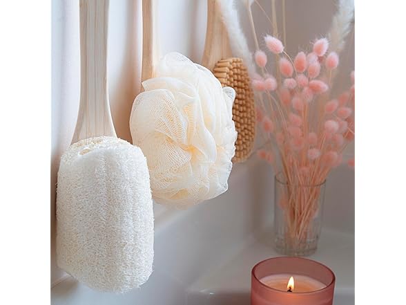 Bath Pouf with Handle