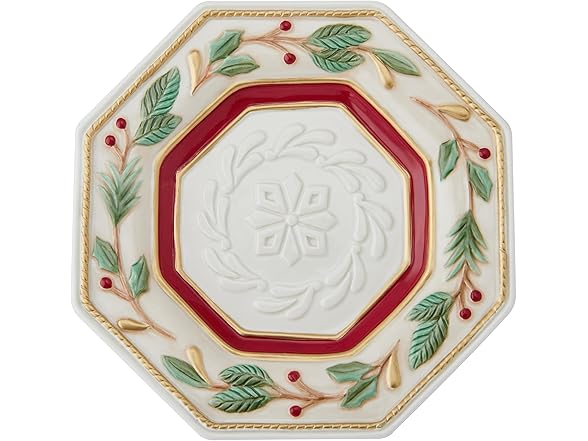 Fitz and Floyd Woodland Holiday Plate and Spreader Set