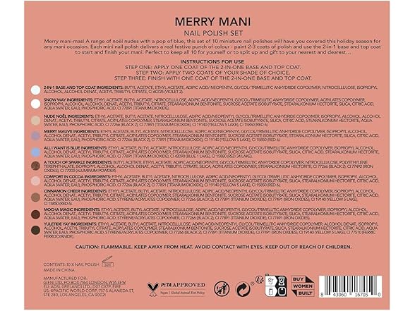 Holler and Glow Merry Mani Miniature Nail Polish Set