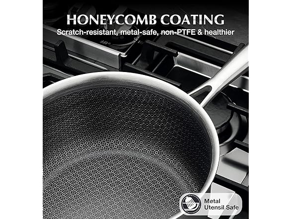 Hybrid Nonstick Stainless Steel Saucepan