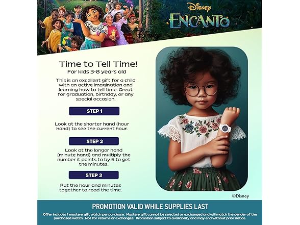 Disney Encanto Kids 3–7 Classic Character Watch