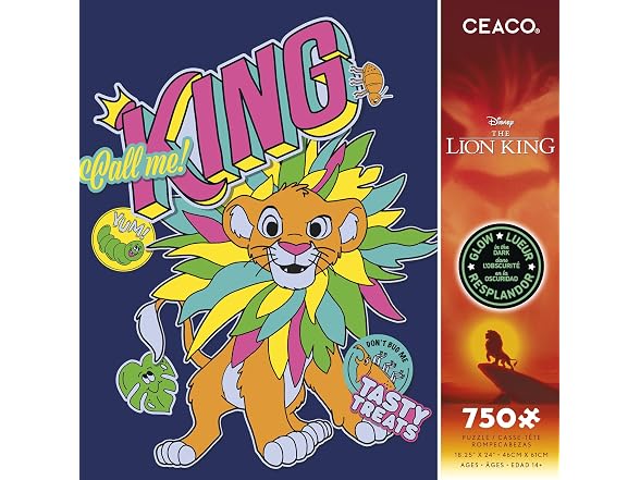 CEACO Disney The Lion King Glow in the Dark, 750 Piece Puzzle
