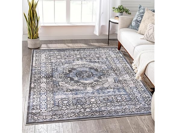 L'Baiet Lina Blue Oriental 2x6 Runner Rug