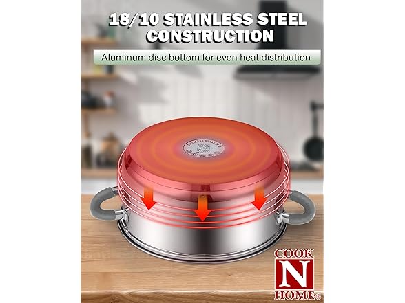 Cook N Home Stainless Steel Cookware Sets