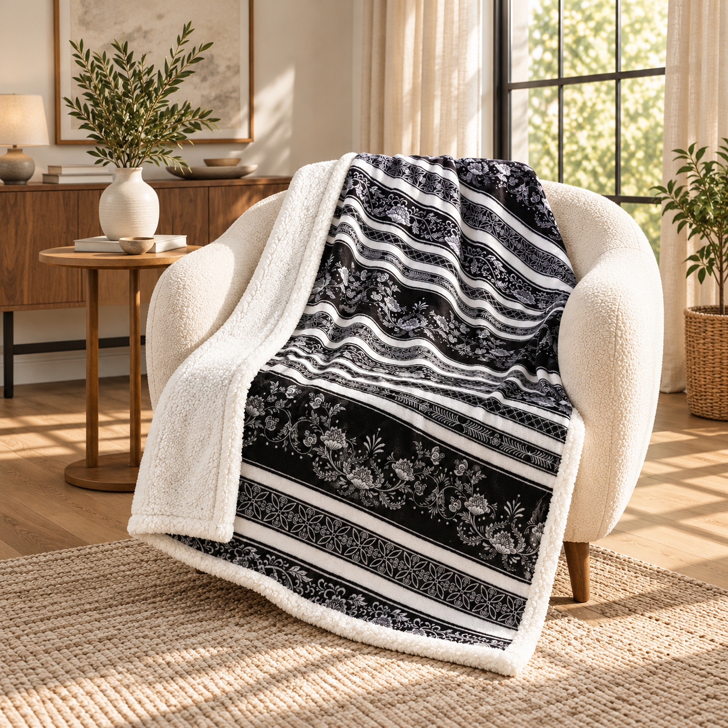 50 x 60 Printed Sherpa Throw Blanket - Gallery 9