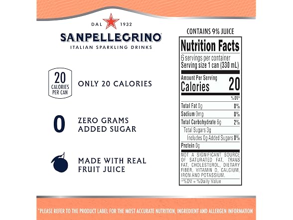 Sanpellegrino Peach Clementine, 0g Added