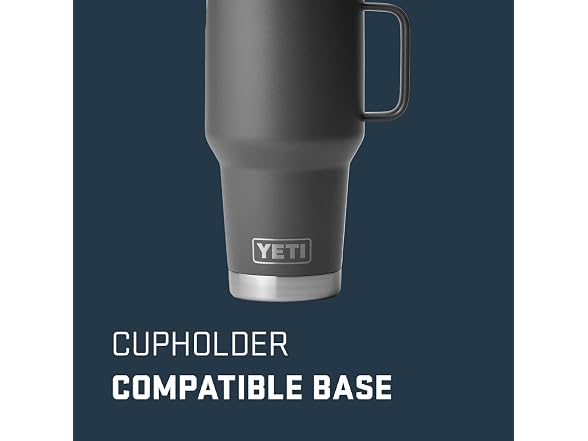 YETI Rambler 30 oz Travel Mug, Charcoal