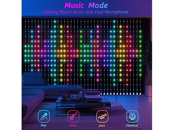 VOXPOA Smart LED Curtain Lights