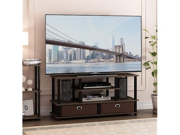 Furinno JAYA TV Stand up to 50 Walnut