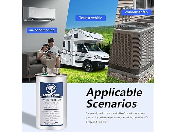 IWUDSAY Dual Run Start Ac Capacitor