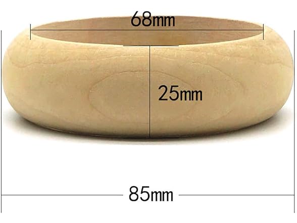GSHLLO 4 Pcs Unfinished Wooden Bracelets