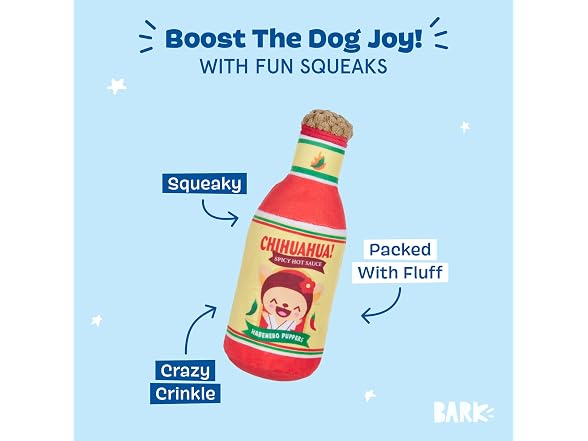 Barkbox Habanero Pupper Sauce Dog Toy | Plush