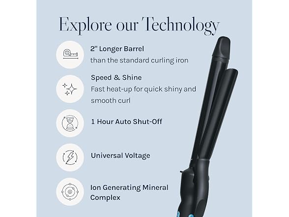 Bio Ionic Long Barrel Styler 1 Inch Curling Iron