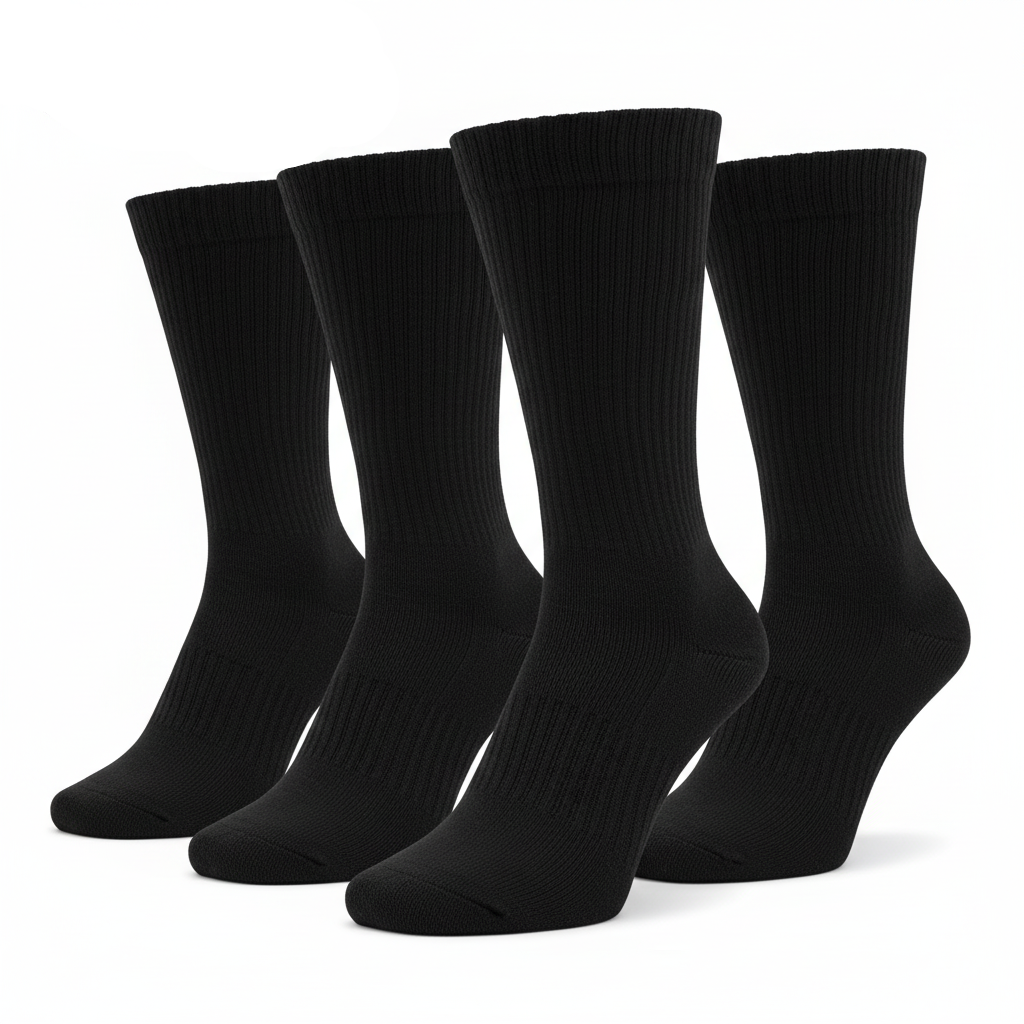 Mens Crew Socks Cotton 24 Pairs - Gallery 6