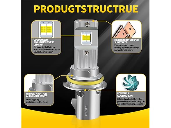 Aunvista 9004 Light Bulb 30000LM 2pk